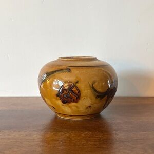 VINTAGE JAPANESE- Raised Glaze Ceramic Art Piece